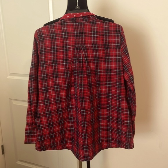 Appleseed's 100% Cotton Ruffled-Collar Red Plaid Tunic Size L - Picture 2 of 5